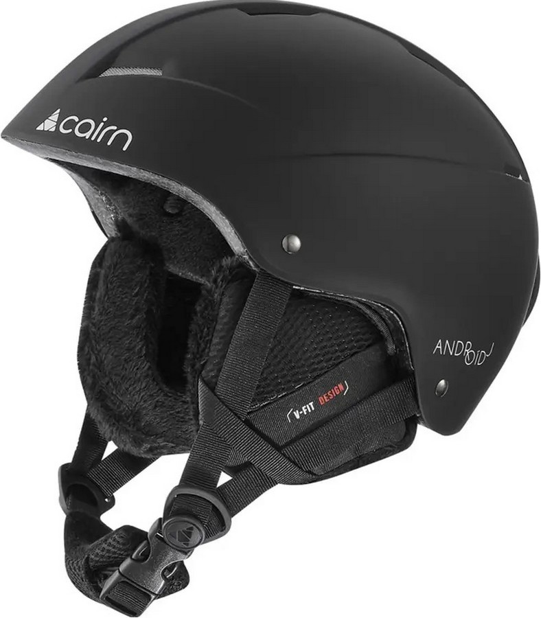 Черный защитный шлем Cairn Android Jr mat black 51-53