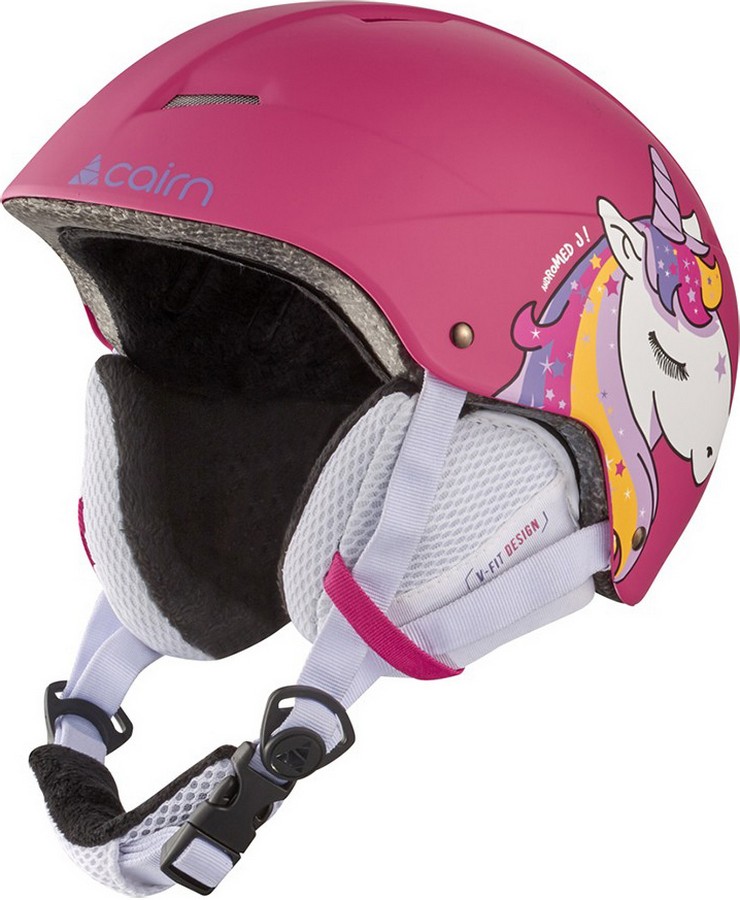 Розовый защитный шлем Cairn Andromed Jr fuchsia unicorn 46-48