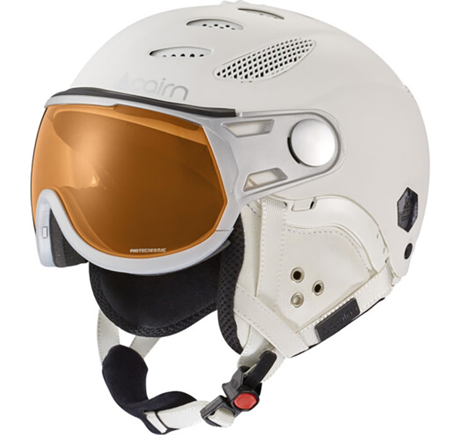 Защитный шлем с визором Cairn Cosmos Photochromic mat white 55-57