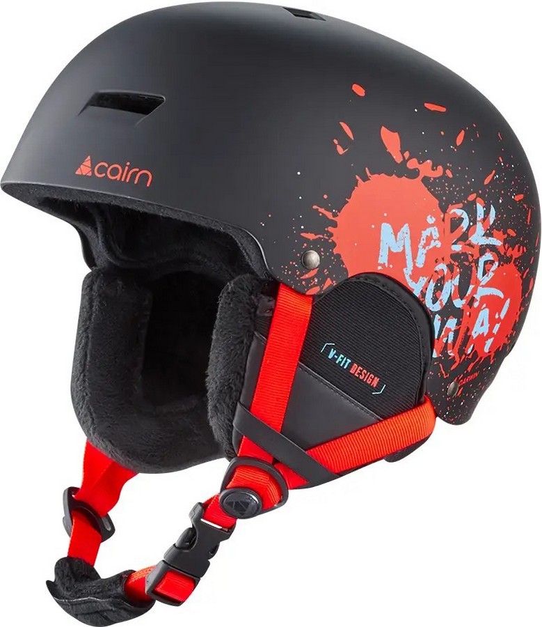 Детский шлем для сноуборда Cairn Darwin Jr black-fire paint 53-54