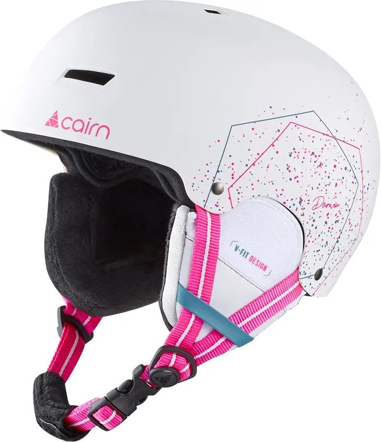 Детский шлем для сноуборда Cairn Darwin Jr white spray 55-56