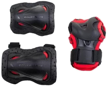 Комплект захисту для велоспорту RollerBlade BladeGear Combo (Чорно-червоний, 2XS)