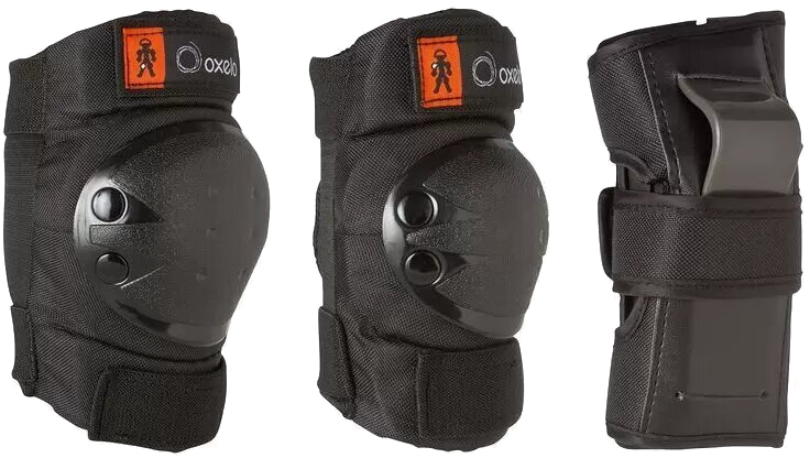 Комплект захисту для велоспорту Oxelo Basic (Чорний, 2XS)