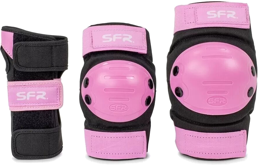 Комплект защиты для велоспорта SFR Ramp Jr Чёрно-розовый (M)