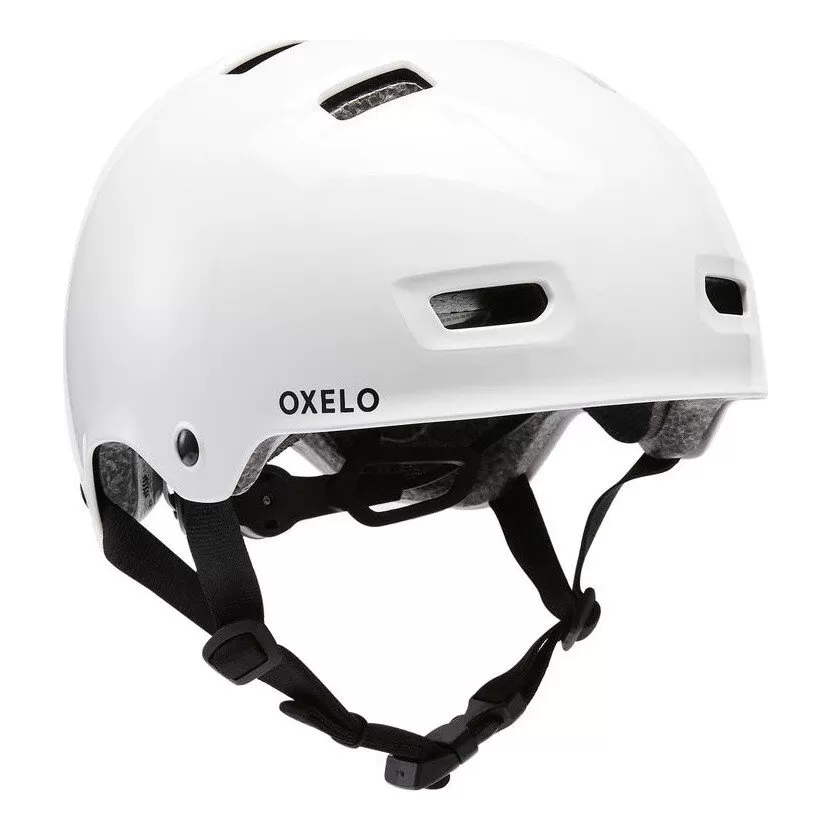 Белый защитный шлем Oxelo MF500 (Белый, 48-52)