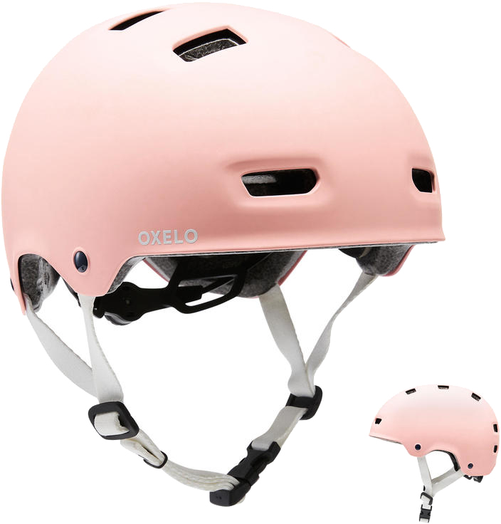 Розовый защитный шлем Oxelo MF500 (Розовый, 52-55)
