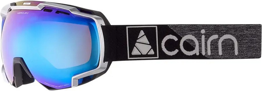 Гірськолижні маски з антибліковим покриттям Cairn Mercury SPX3 black-silver blue